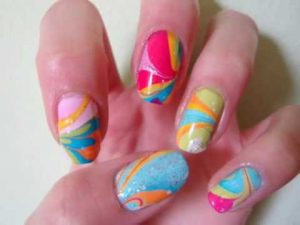Water_marble_nail_art